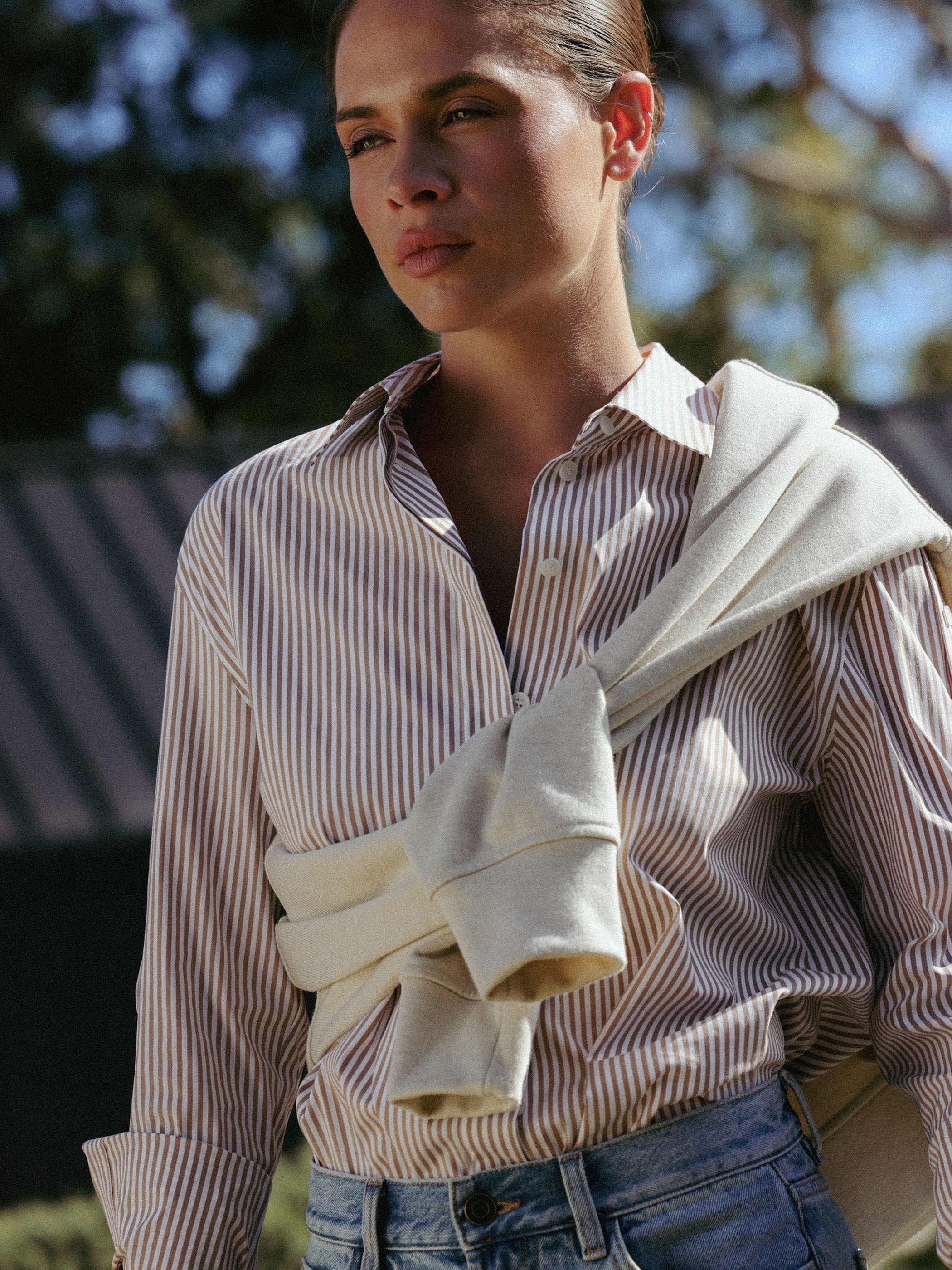 Matilda Oversized Stretch Cotton Blouse