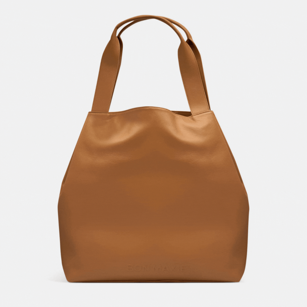 Slouchy Tote Bag - Tan Leather