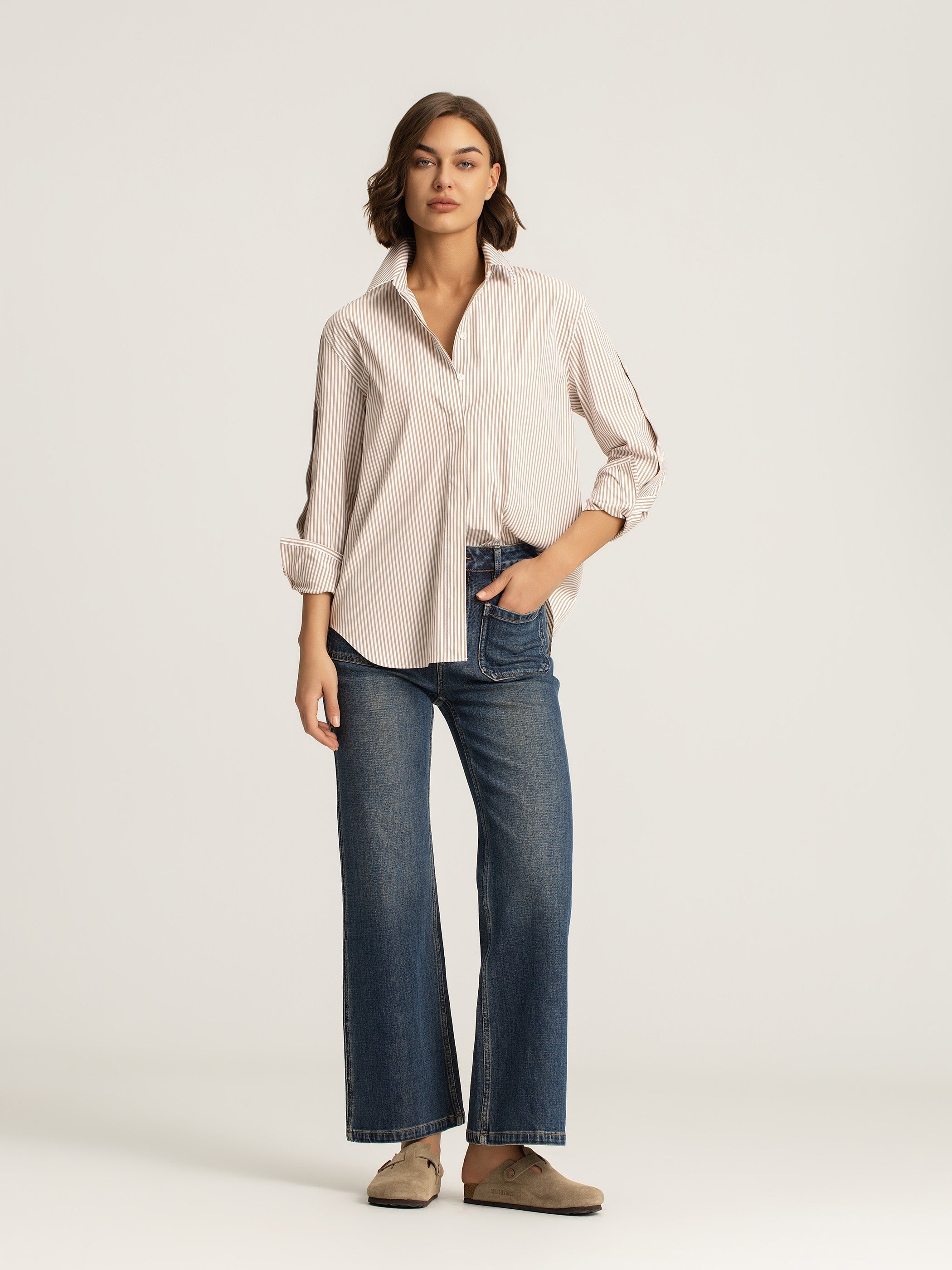Matilda Oversized Stretch Cotton Blouse