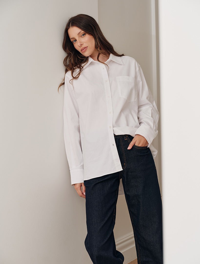 Zjoosh Boyfriend Shirt White - Zjoosh